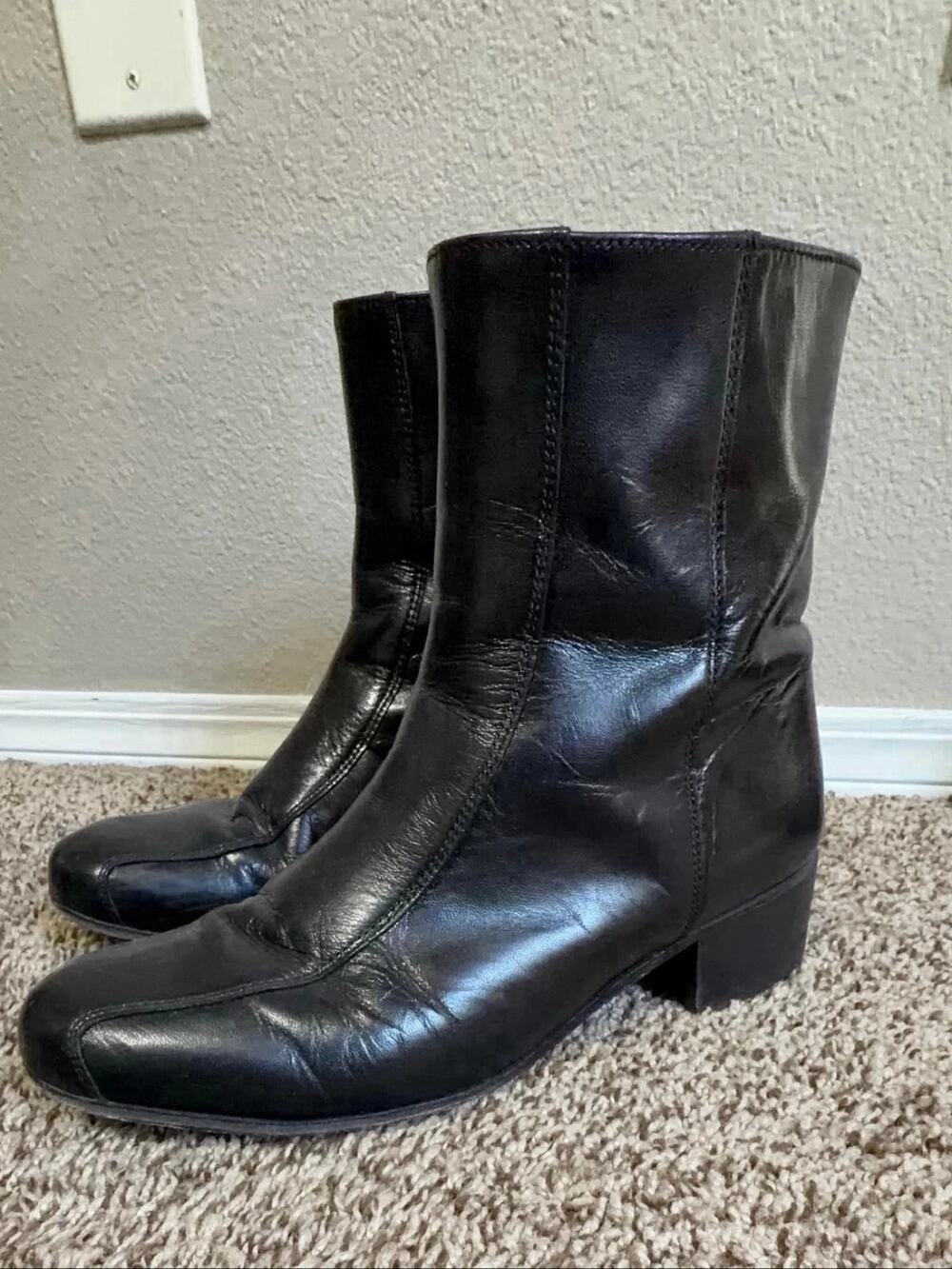 Florsheim Duke black leather ankle boots